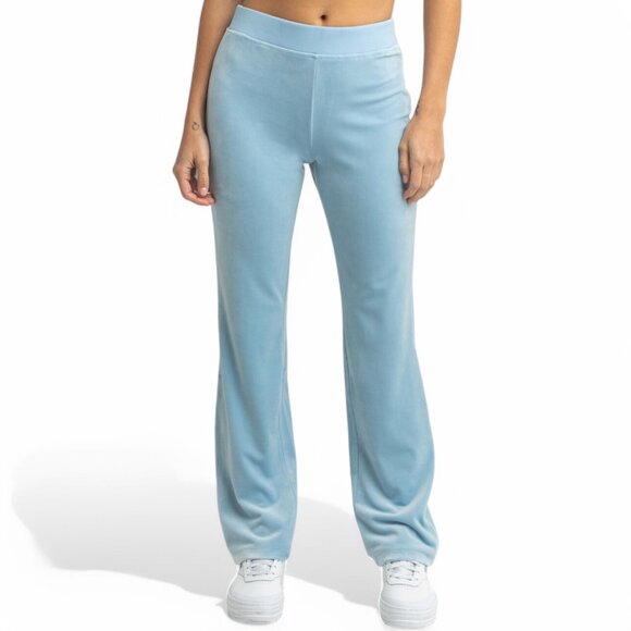 JUICY COUTURE BLING Velour 2 Piece TRACKSUIT Pants + Hoodie Set Frosted Blue NWT - Picture 7 of 16